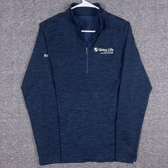 Lululemon Metal Vent Tech Mens Small 1/2 Half Zip Pullover Shirt Sweater Blue‎ - Picture 1 of 11